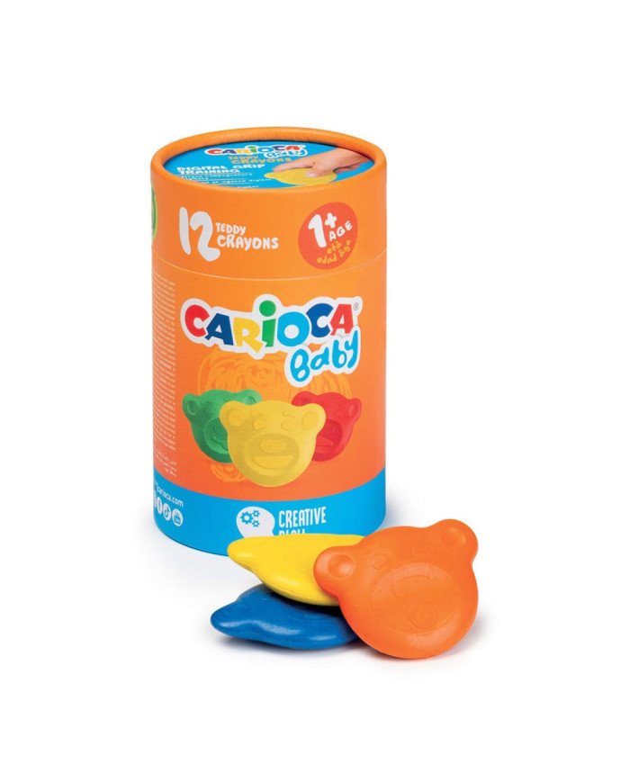 CARIOCA Crayons Oursons BABY Pot 12 Pièces