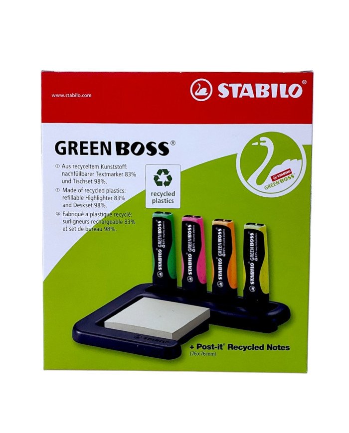 Ensemble de 4 marqueurs STABILO Green Boss