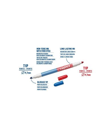 Paquet De 12 Feutres A Double Pointe Bicolore CARIOCA