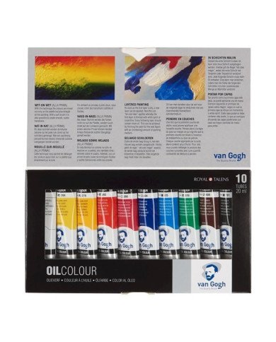 Le Libr'air - Set de Base Couleurs à l'huile Avec 10 Couleurs en tubes de 20 ml - Van Gogh - Tunisie