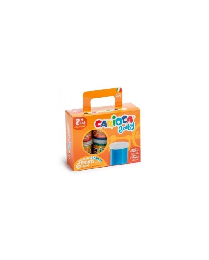 Set De 6 Peintures À Doigts - 6 X 80 ML CARIOCA Set De 6 Peintures À Doigts - 6 X 80 ML CARIOCA