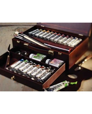 Rembrandt Couleurs acrylique set coffret bois Master | 20 x 40 ml + accessoires
