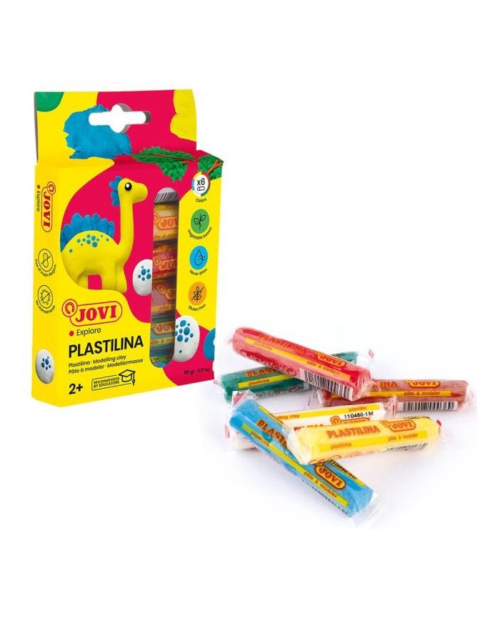Pate A Modeler JOVI Plastilina 14G - 6Pièces