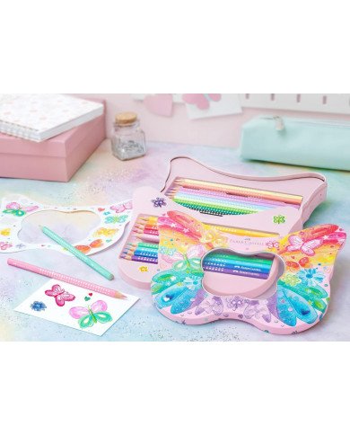 Coffret cadeau crayons Sparkle Papillon Faber Castell Coffret cadeau crayons Sparkle Papillon Faber Castell