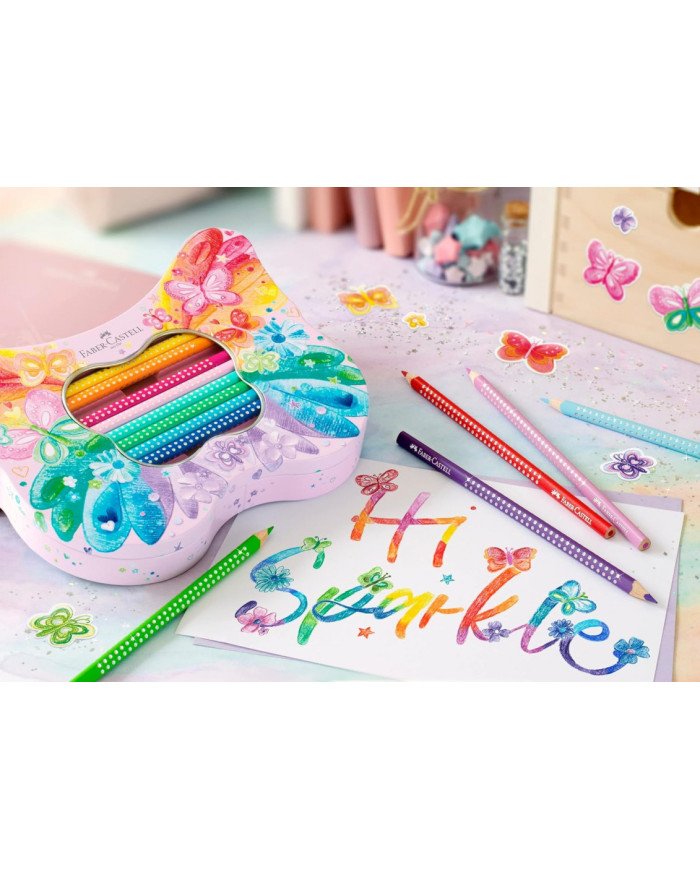 Coffret cadeau crayons Sparkle Papillon Faber Castell
