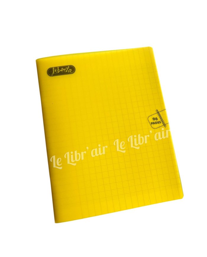 Cahier Piqure LIBERTA PP 17*22 90G 96P Jaune