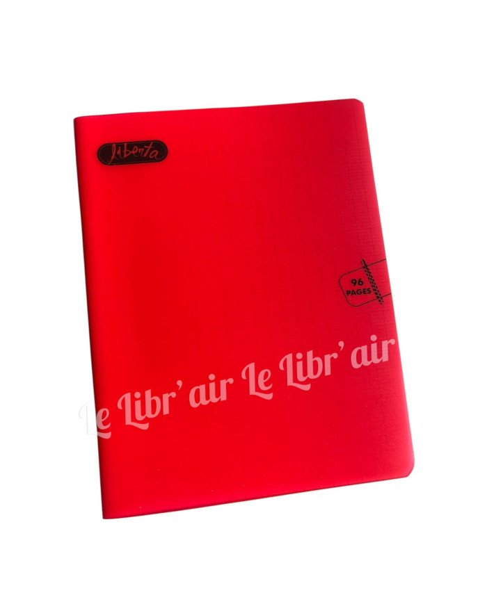 Cahier Piqure LIBERTA PP 17*22 90G 96P Rouge
