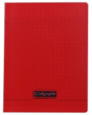 Cahier 17*22 PP CALLIGRAPHE 90G 192P Rouge
