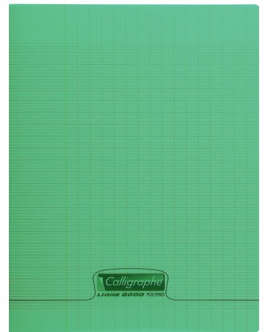 Cahier Polypro Vert 21*29.7 - 192P CALLIGRAPHE 90G