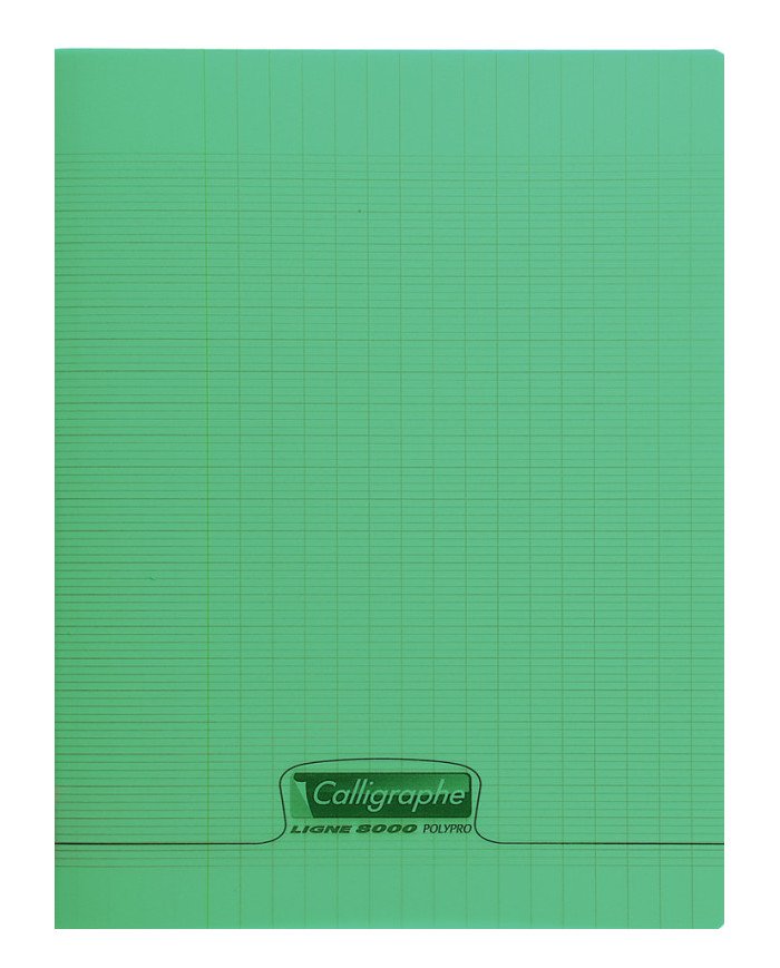 Cahier Polypro Vert 21*29.7 - 192P CALLIGRAPHE 90G