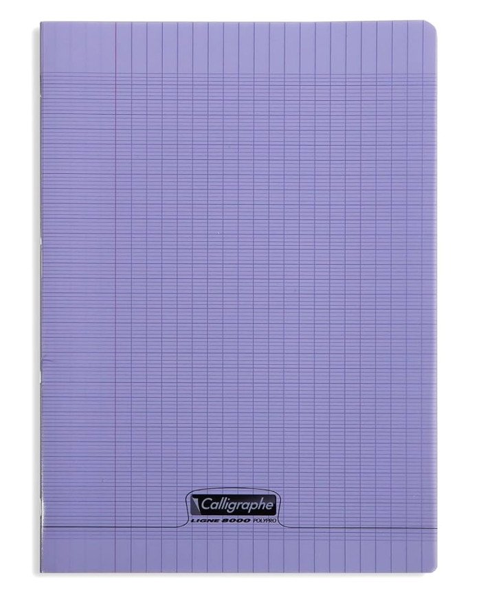 Cahier Polypro Violet 21*29.7 - 192P CALLIGRAPHE 90G