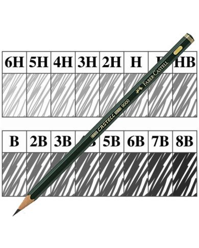 Crayon graphite Castell 9000 3H Faber-Castell