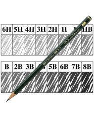 Crayon graphite Castell 9000 3H Faber-Castell