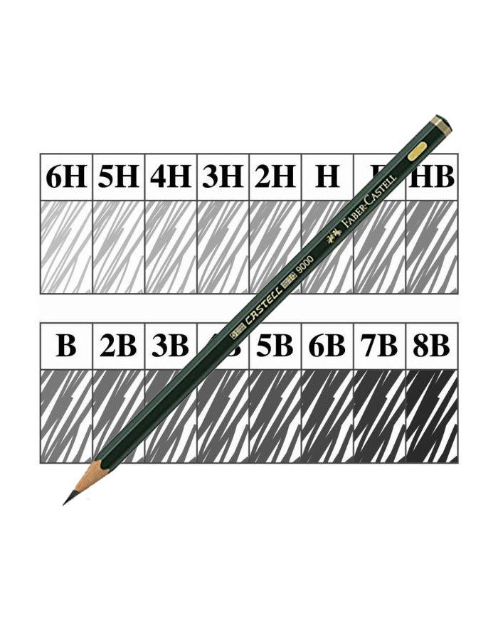 Crayon Graphite Castell 9000 2B - Faber Castell Crayon Graphite Castell 9000 2B - Faber Castell