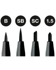 Feutre Pitt Artist Pen Brush, pointe pinceau 199 noir - Faber Castell
