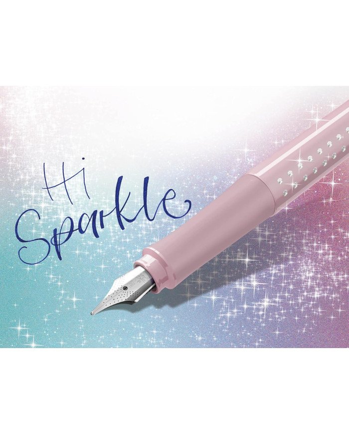 Set Stylo-Plume Sparkle M Rose Faber-Castell Set Stylo-Plume Sparkle M Rose Faber-Castell