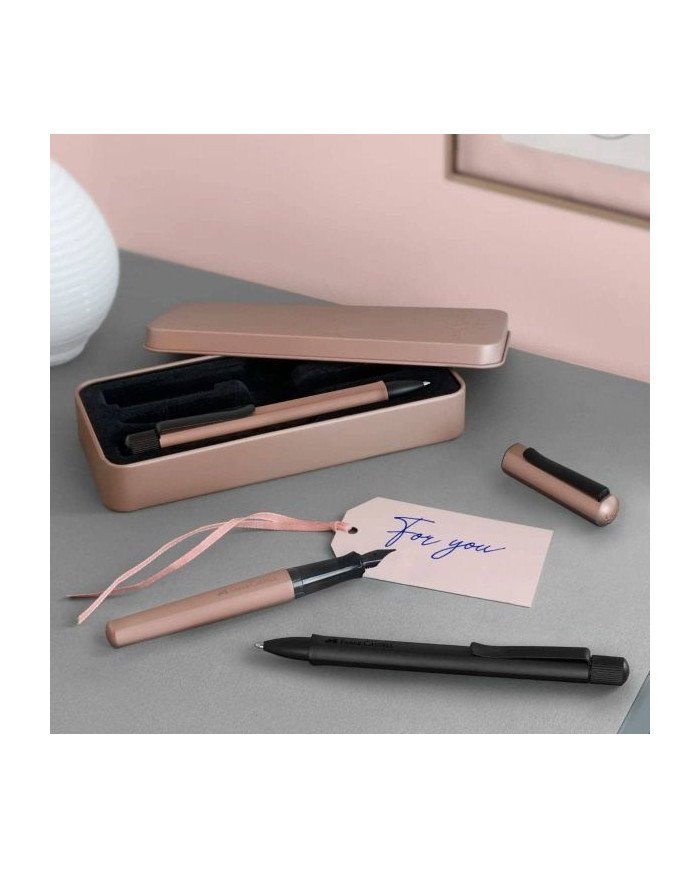 Set Stylo-plume M Stylo-bille Hexo bronz Faber-Castell Set Stylo-plume M Stylo-bille Hexo bronz Faber-Castell