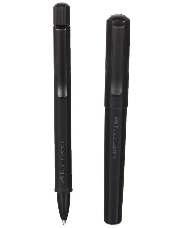 Set Stylo-plume M Stylo-bille Hexo noir Faber-Castell Set Stylo-plume M Stylo-bille Hexo noir Faber-Castell