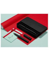 Set Stylo-plume M Stylo-bille Hexo noir Faber-Castell Set Stylo-plume M Stylo-bille Hexo noir Faber-Castell