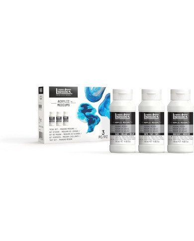 Set d'essai médiums acryliques - Pouring 3x118 ml - Liquitex