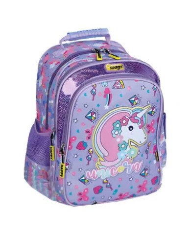 Sac A dos scolaire HAPPY 3 Compartiments Unicorne