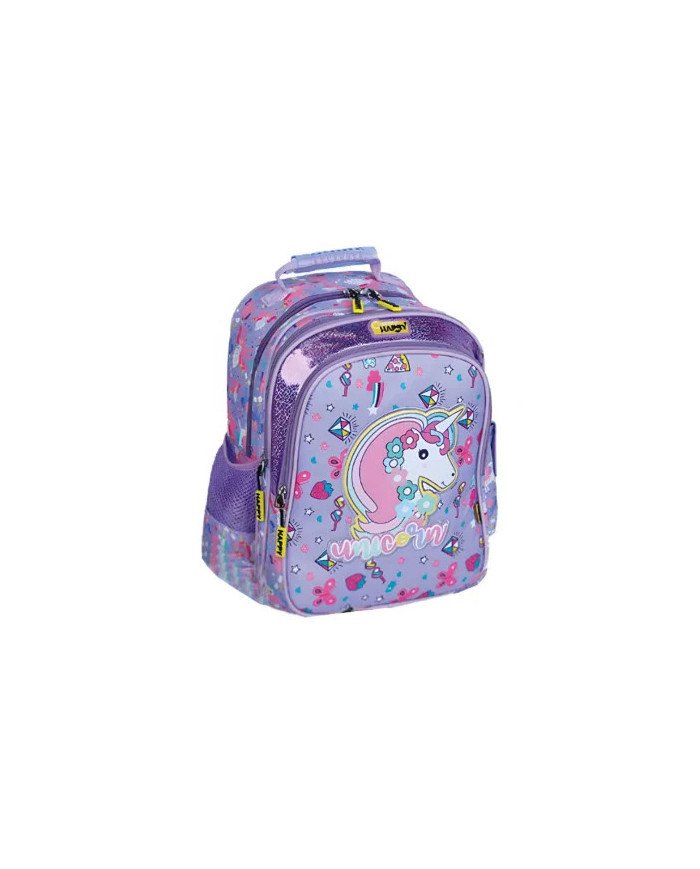 Sac A dos scolaire HAPPY 3 Compartiments Unicorne