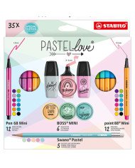 Set STABILO de 35 Mini Pastel Love