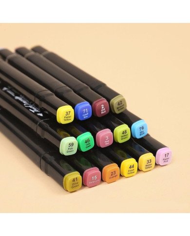 Trousse de 24 Feutres Marqueurs Double pointe