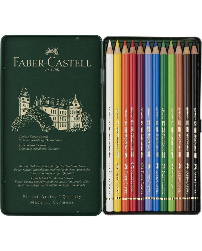 Crayon de couleur Polychromos, boîte de 12 Faber-Castell