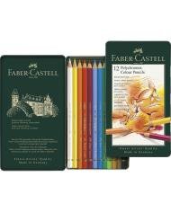 Crayon de couleur Polychromos, boîte de 12 Faber-Castell