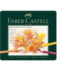 Boîte Métal 24 Crayons Polychromos Faber Castell