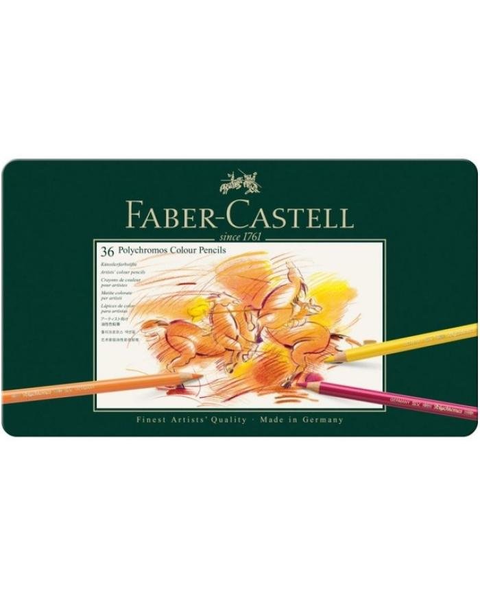 Boite Métal 36 Crayons Polychromos - Faber Castell