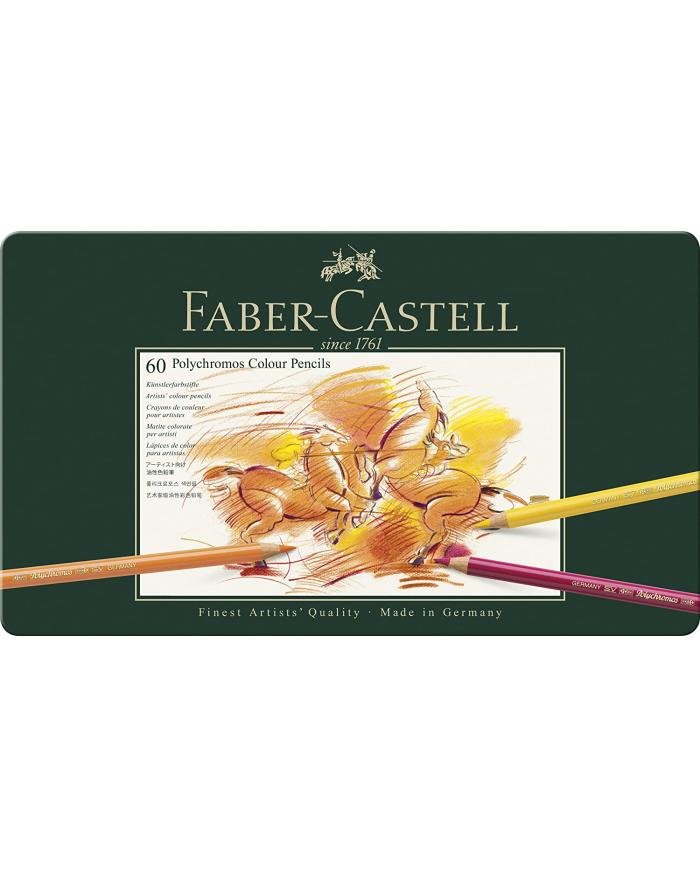 Crayons de couleur Polychromos boîte métal de 60 pièces Faber-Castell