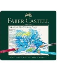 Boîte métal de 24 Crayons de Couleur Aquarellables - Faber Castell