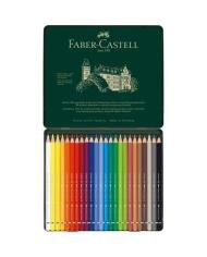 Boîte métal de 24 Crayons de Couleur Aquarellables - Faber Castell