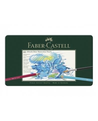 Boite Métal 60 Crayons de couleur Aquarellables Faber-Castell