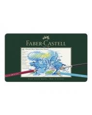 Boite Métal 60 Crayons de couleur Aquarellables Faber-Castell