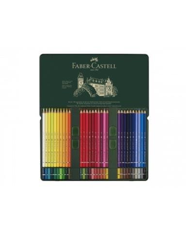 Boite Métal 60 Crayons de couleur Aquarellables Faber-Castell