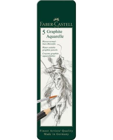 Crayon Graphite Aquarelle, boîte de 5 - Faber Castell