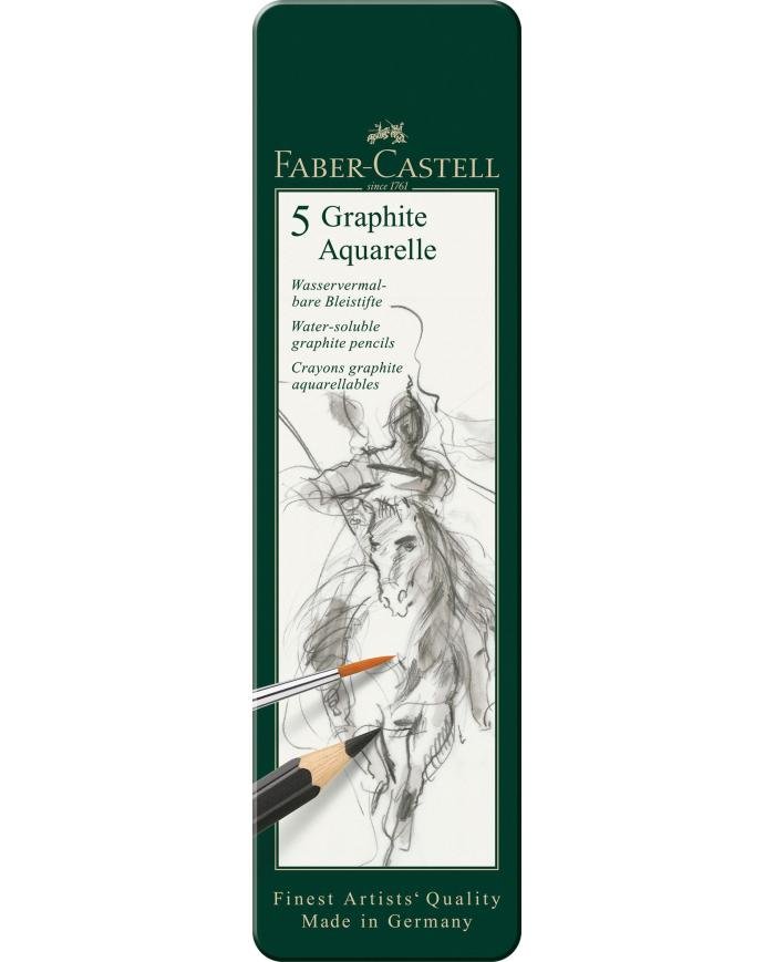 Crayon Graphite Aquarelle, boîte de 5 - Faber Castell