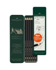 Crayon Pitt Graphite Mat, boîte de 6 Faber-Castell