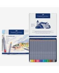 Boîte métal de 24 Crayons de couleur aquarellables Goldfaber Aqua - Faber Castell