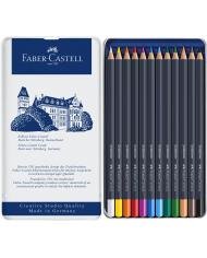 Boite Métal 12 Crayons de Couleur Goldfaber - Faber Castell