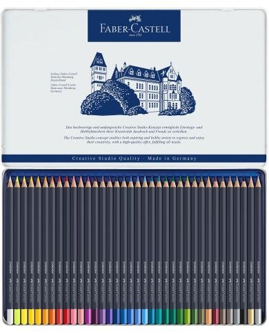 Boîte Métal de 36 Crayons de couleur Goldfaber -Faber Castell