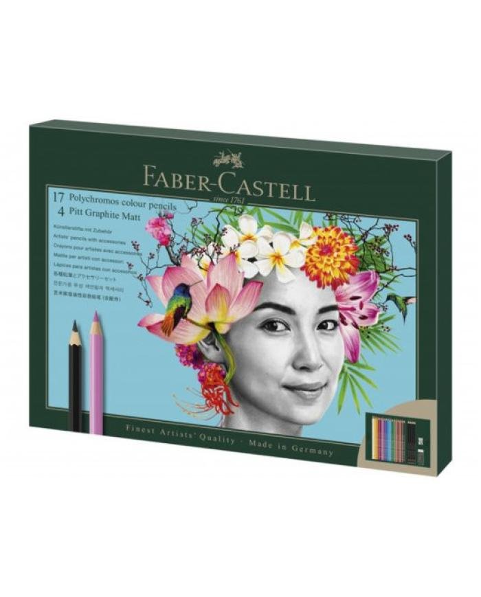 Polychromos & Pitt Graphite Matt coffret cadeau 17 pièces Faber-Castell