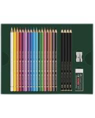Polychromos & Pitt Graphite Matt coffret cadeau 17 pièces Faber-Castell