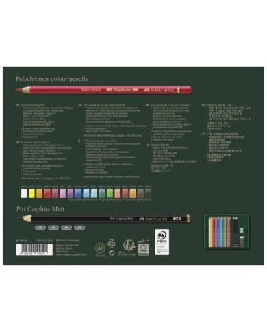 Polychromos & Pitt Graphite Matt coffret cadeau 17 pièces Faber-Castell