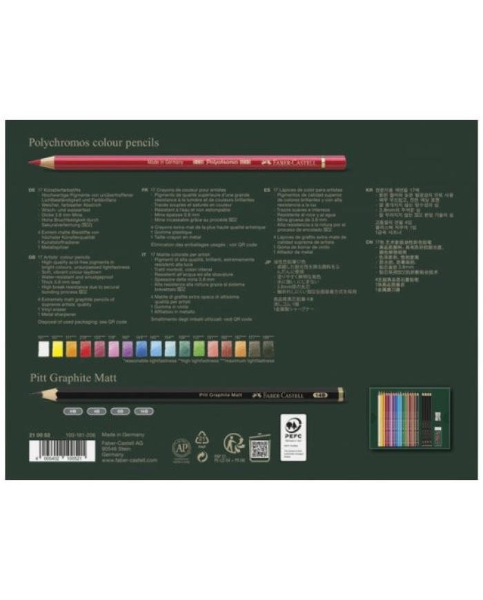 Polychromos & Pitt Graphite Matt coffret cadeau 17 pièces Faber-Castell