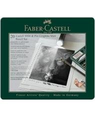 Crayons Pitt Graphite Matt et Castell 9000 boîte métal Faber-Castell