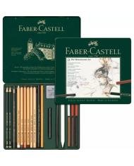Set Pitt Monochrome 21 Pièces Boite Métal Faber Castell